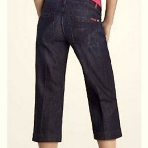 7 For All Mankind Dojo Darkwash Capri Denim Jeans